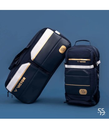 Victor 55th Anniversary Edition BR9012 Badminton Tennis Racket Backpack (Navy) Pour