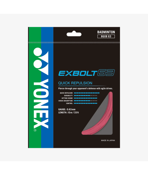 Yonex Exbolt 63 200m Badminton String (Light Pink) de la marque