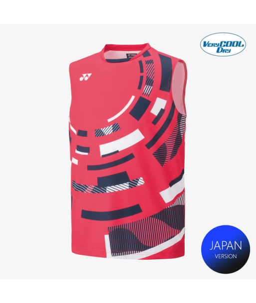 Yonex Men's Sleeveless Game Shirts 10579 (Geranium Pink) les muscles