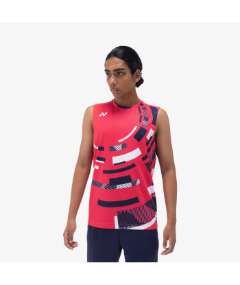 Yonex Men's Sleeveless Game Shirts 10579 (Geranium Pink) les muscles