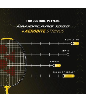 Yonex Nanoflare 1000 Play (Lightning Yellow) Pre-Strung JUSQU'A -70%! 