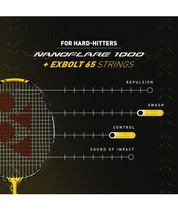 Yonex Nanoflare 1000 Play (Lightning Yellow) Pre-Strung JUSQU'A -70%! 