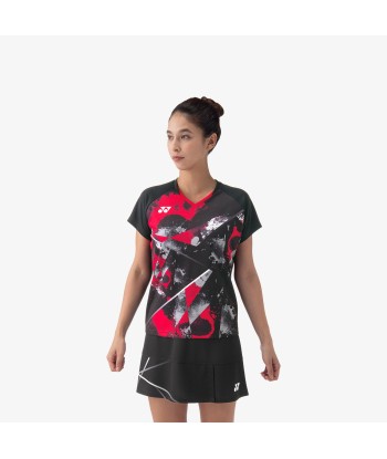 Yonex Women's Crew Neck Tournament Shirt 20771BK (Black) d'Europe débarque