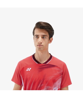 Yonex Men's Crew Neck Tournament Shirt 10568PR (Pearl Red) à prix réduit toute l'année