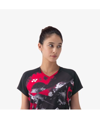 Yonex Women's Crew Neck Tournament Shirt 20771BK (Black) d'Europe débarque