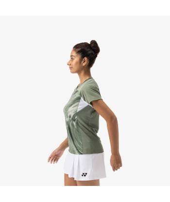 Yonex Women's Crew Neck Tournament Shirt 20769LOL (Light Olive) Les magasins à Paris