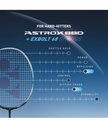 Yonex Astrox 88 Play (Silver/Black) Pre-Strung 2024 est présent 