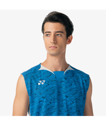 Yonex Men's Very Cool Dry Sleeveless Tournament Shirts 10614 (Blue) france