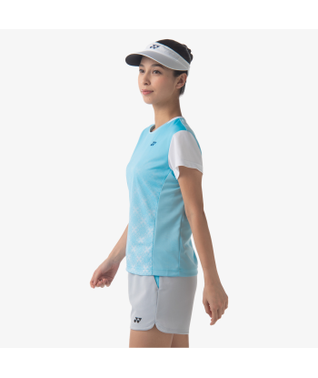 Yonex Women's Crew Neck Tournament Shirts 20738 (Aqua Blue) le concept de la Pate a emporter 