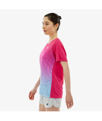 Yonex Women's Crew Neck Tournament Shirts 20814 (Bright Pink) Faites des économies