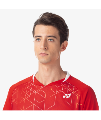 Yonex Men's Crew Neck Shirt 10602 (Sunset Red) offre 