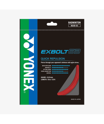 Yonex Exbolt 63 200m Badminton String (Ruby Red) offre 