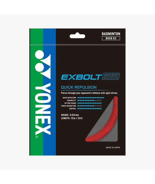 Yonex Exbolt 63 200m Badminton String (Ruby Red) offre 