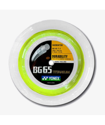 Yonex BG 65 Ti 200m Badminton String (Lemon Yellow) 50% de réduction en Octobre 2024