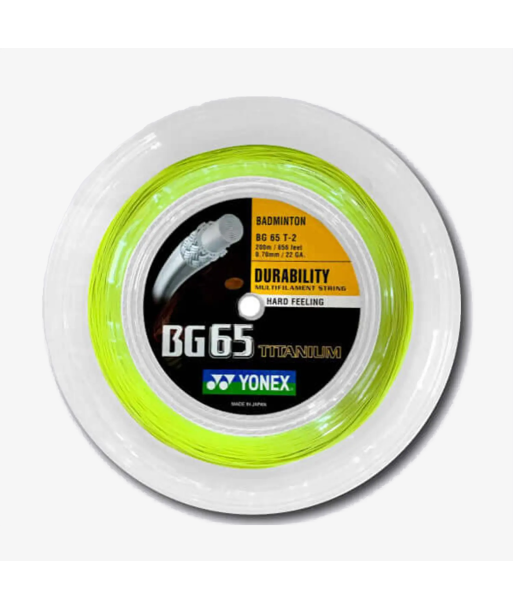 Yonex BG 65 Ti 200m Badminton String (Lemon Yellow) 50% de réduction en Octobre 2024