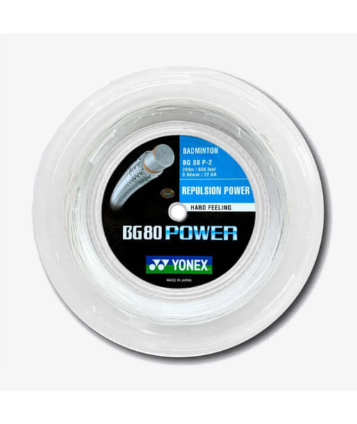 Yonex BG 80 Power 200m Badminton String (White) les muscles