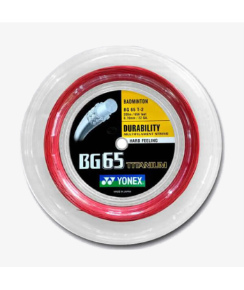 Yonex BG 65 Ti 200m Badminton String (Red) En savoir plus