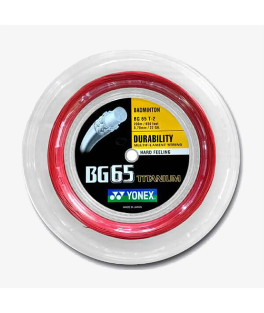 Yonex BG 65 Ti 200m Badminton String (Red) En savoir plus