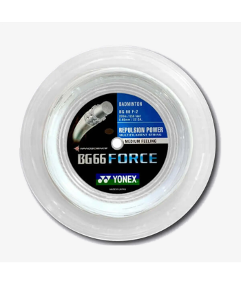 Yonex BG 66 Force 200m Badminton String (White) d'Europe débarque