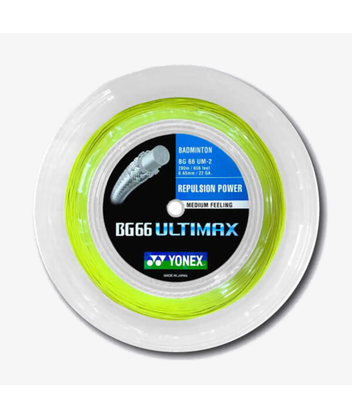 Yonex BG 66 Ultimax 200m Badminton String (Yellow) destockage