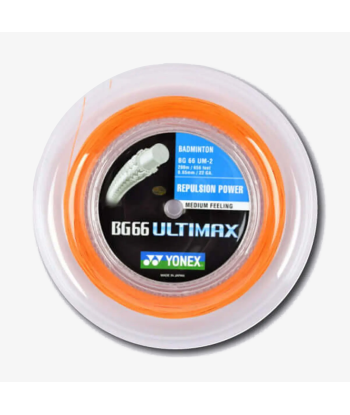 Yonex BG 66 Ultimax 200m Badminton String (Orange) en ligne