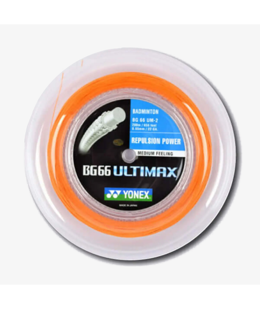 Yonex BG 66 Ultimax 200m Badminton String (Orange) en ligne