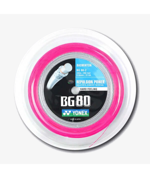 Yonex BG 80 200m Badminton String (Neon Pink) du meilleur 