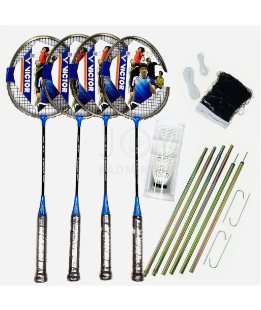 VICTOR 4-player Portable Outdoor Leisure Badminton Combo Set online