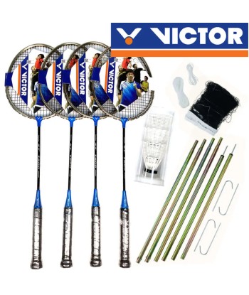 VICTOR 4-player Portable Outdoor Leisure Badminton Combo Set online