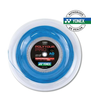 Yonex Polytour Pro 115 / 18 200m Tennis String Reel (Blue) la livraison gratuite