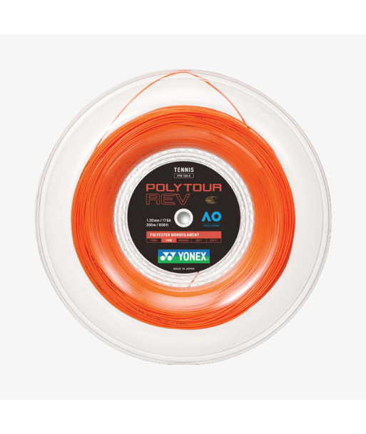 Yonex Polytour Rev 120 / 17 200m Tennis String Reel (Bright Orange) france