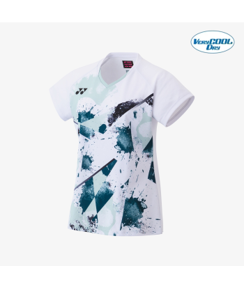 Yonex Women's Crew Neck Tournament Shirt 20771W (White) Voir les baskets