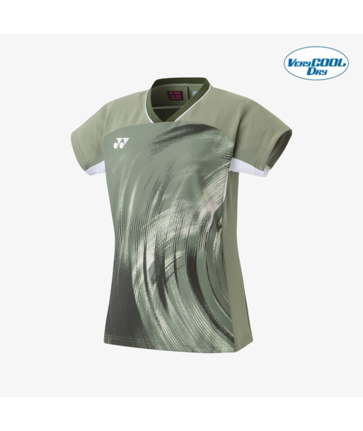 Yonex Women's Crew Neck Tournament Shirt 20769LOL (Light Olive) acheter