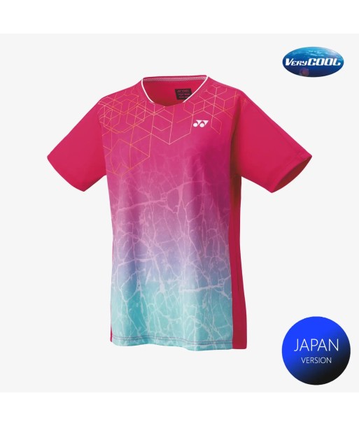 Yonex Women's Crew Neck Tournament Shirts 20814 (Bright Pink) en linge