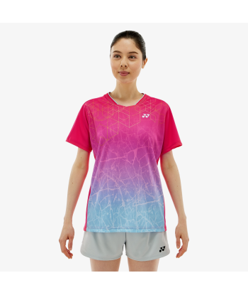 Yonex Women's Crew Neck Tournament Shirts 20814 (Bright Pink) en linge