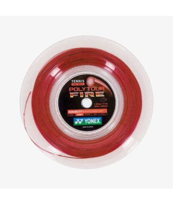 Yonex Polytour Fire 120 / 17 200m Tennis String Reel (Red) plus qu'un jeu 