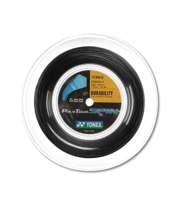 Yonex Polytour Spin 125 / 16L 200m Tennis String Reel (Black) ou a consommer sur place