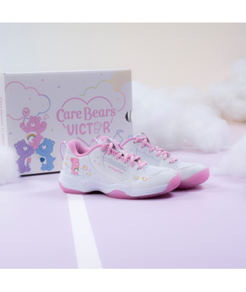 Victor x Care Bears Junior Court Shoes A-CBCJR AI (White/Pink) des créatures d'habitude