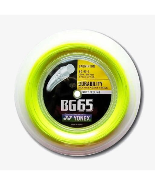 Yonex BG 65 200m Badminton String (Yellow) JUSQU'A -70%! 