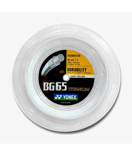 Yonex BG 65 Ti 200m Badminton String (White) de technologie