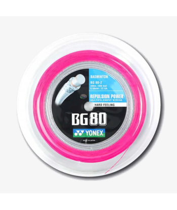 Yonex BG 80 200m Badminton String (Neon Pink) Paris Déstockage Promo