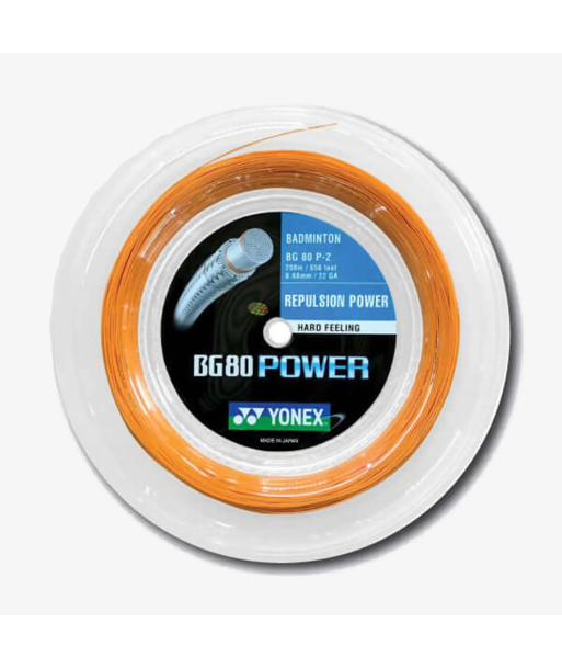 Yonex BG 80 Power 200m String (Bright Orange) votre