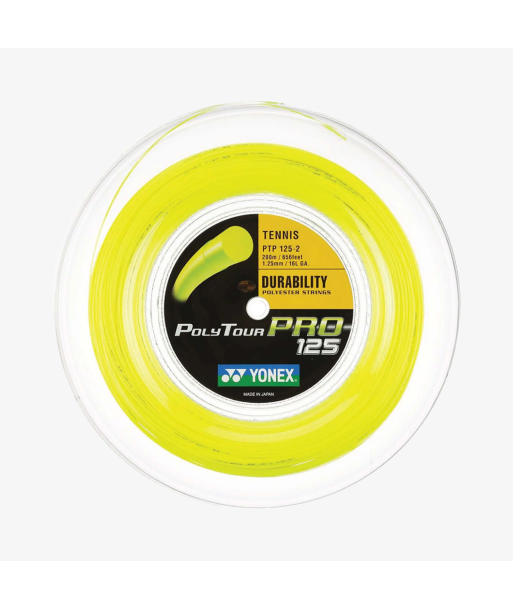 Yonex Polytour Pro 125 / 16L 200m Tennis String Reel (Flash Yellow) livraison et retour toujours gratuits