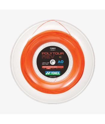 Yonex Polytour Rev 120 / 17 200m Tennis String Reel (Bright Orange) 50% de réduction en Octobre 2024