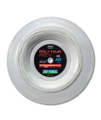 Yonex Polytour Rev 130 / 16 200m Tennis String Reel (White) de la marque