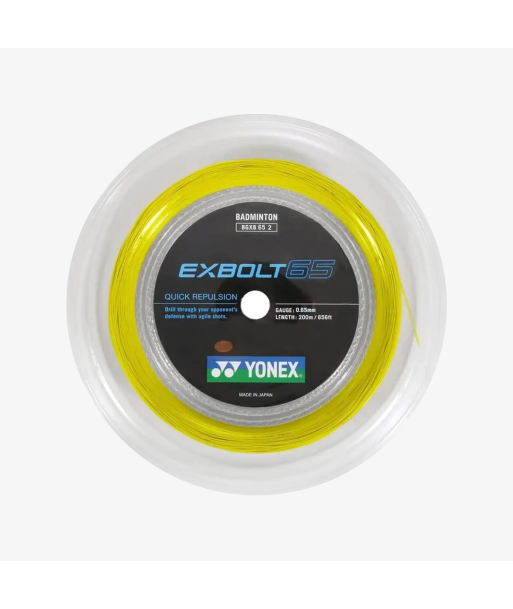 Yonex Exbolt 65 200m Badminton String (Yellow) à prix réduit toute l'année