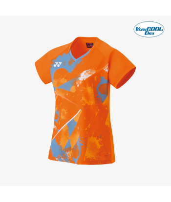 Yonex Women's Crew Neck Tournament Shirt 20771BOR (Bright Orange) en linge