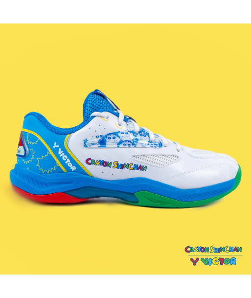 Victor x Crayon Shin Chan Badminton Shoes A39CS AF (White/Blue) les muscles