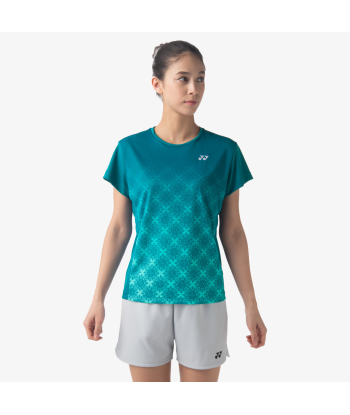 Yonex Women's Crew Neck Tournament Shirts 20738 (Teal Blue) en ligne des produits 